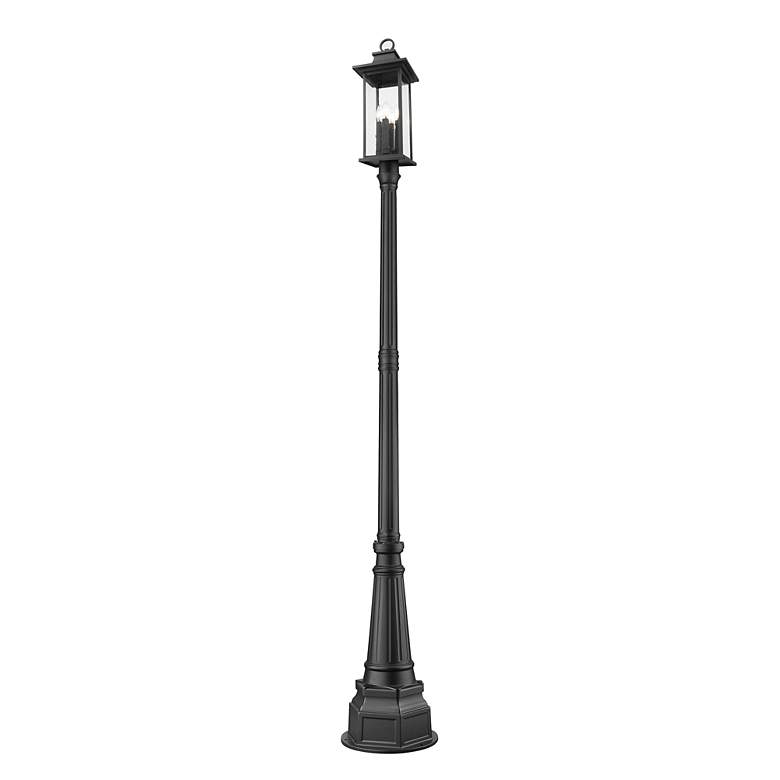 Image 5 Z-Lite Tiberius 107 1/4"H Black Outdoor Post Light with Base more views