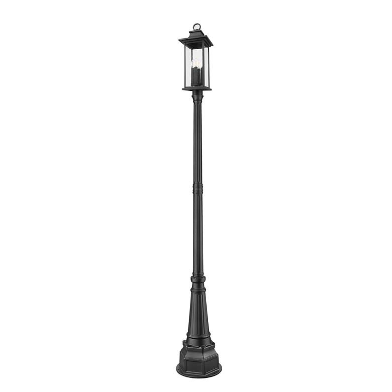 Image 7 Z-Lite Tiberius 107 1/4"H Black Outdoor Post Light with Base more views