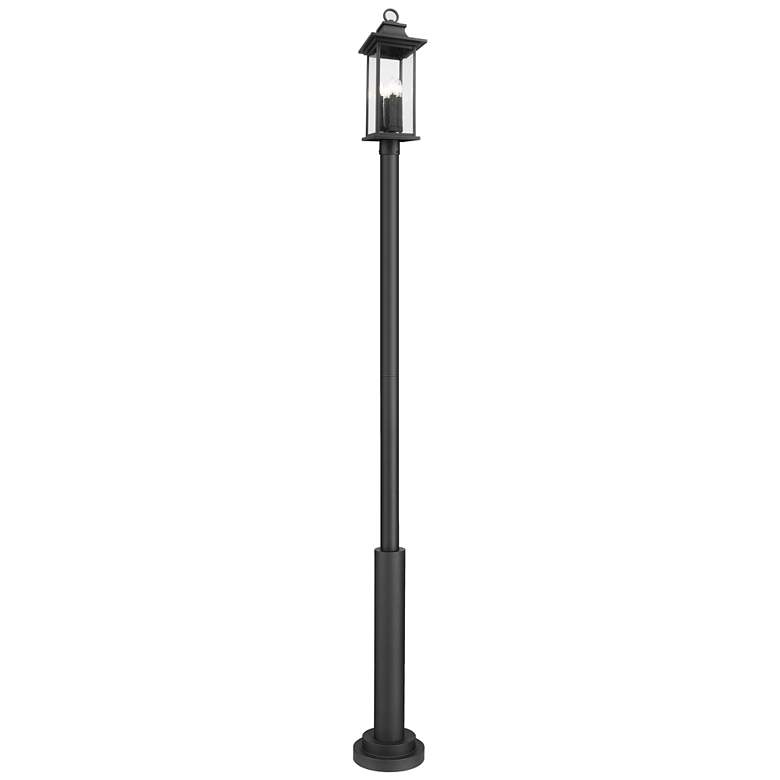 Image 1 Z-Lite Tiberius 120" High Black Outdoor Post Light with Base