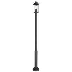 Z-Lite Tiberius 120" High Black Outdoor Post Light with Base