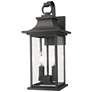 1_Z-Lite Tiberius 18" High Black 2-Light Outdoor Wall Light