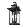 4_Z-Lite Tiberius 18" High Black 2-Light Outdoor Wall Light more views