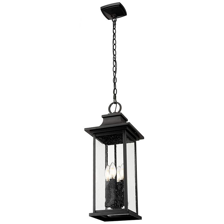 Image 4 Z-Lite Tiberius 22 3/4"H Black 4-Light Outdoor Hanging Light more views