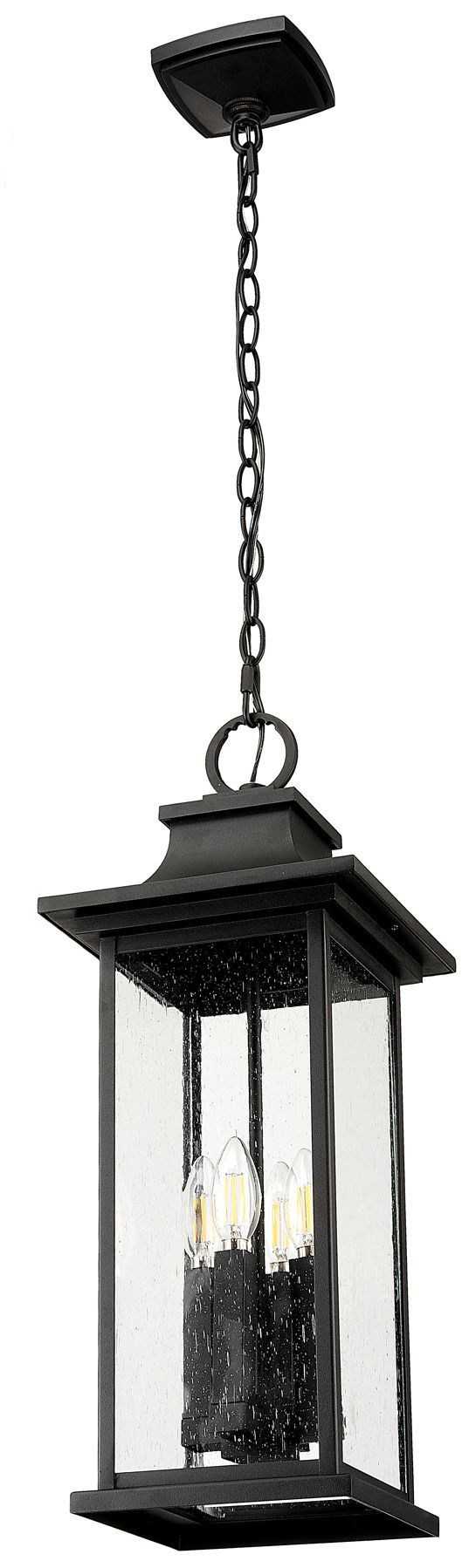 Image 7 Z-Lite Tiberius 22 3/4"H Black 4-Light Outdoor Hanging Light more views