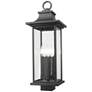 1_Z-Lite Tiberius 24 1/2"H Black 4-Light Outdoor Post Light