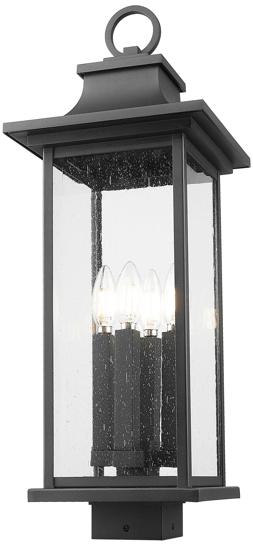 Image 2 Z-Lite Tiberius 24 1/2"H Black 4-Light Outdoor Post Light more views