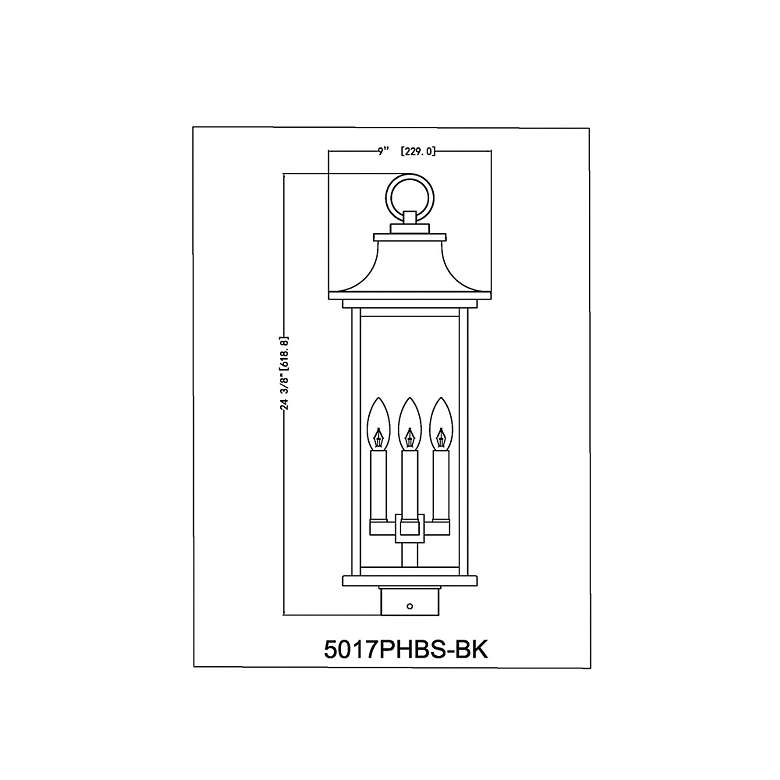 Image 6 Z-Lite Tiberius 24 1/2"H Black 4-Light Outdoor Post Light more views