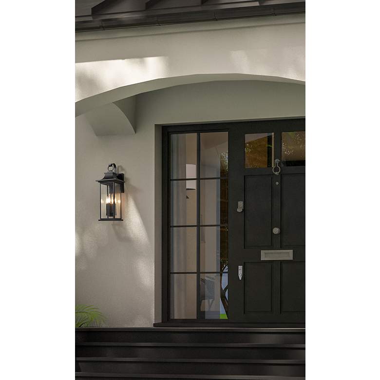 Image 2 Z-Lite Tiberius 24" High Black 4-Light Outdoor Wall Light more views