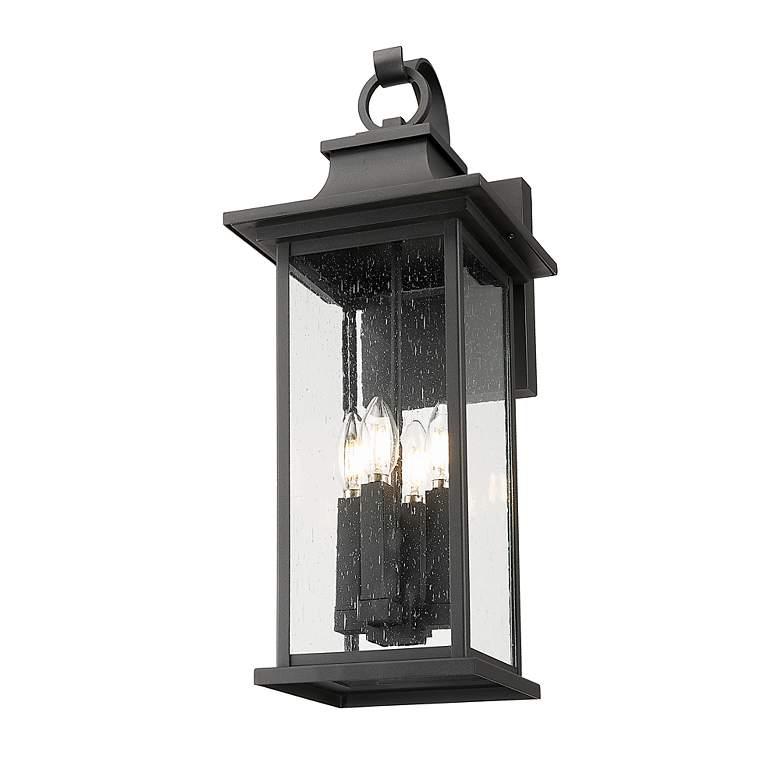 Image 4 Z-Lite Tiberius 24" High Black 4-Light Outdoor Wall Light more views