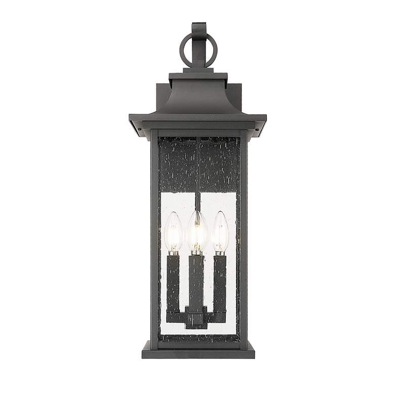Image 5 Z-Lite Tiberius 24" High Black 4-Light Outdoor Wall Light more views