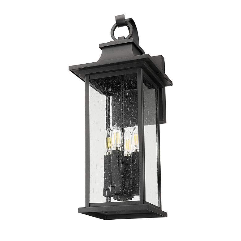 Image 7 Z-Lite Tiberius 24" High Black 4-Light Outdoor Wall Light more views