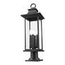4_Z-Lite Tiberius 27 1/4"H Black 4-Light Outdoor Pier Light more views