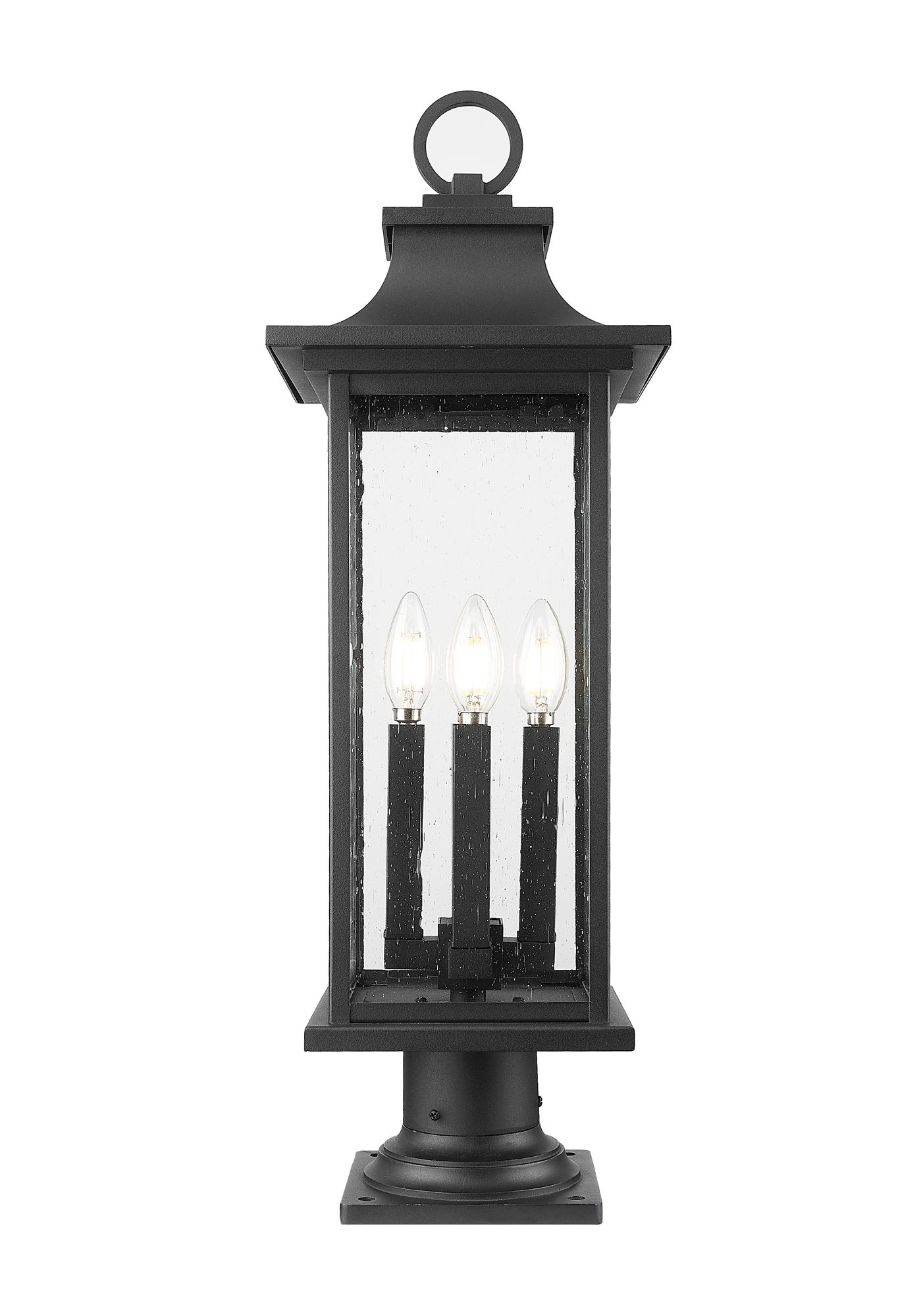 Image 5 Z-Lite Tiberius 27 1/4"H Black 4-Light Outdoor Pier Light more views