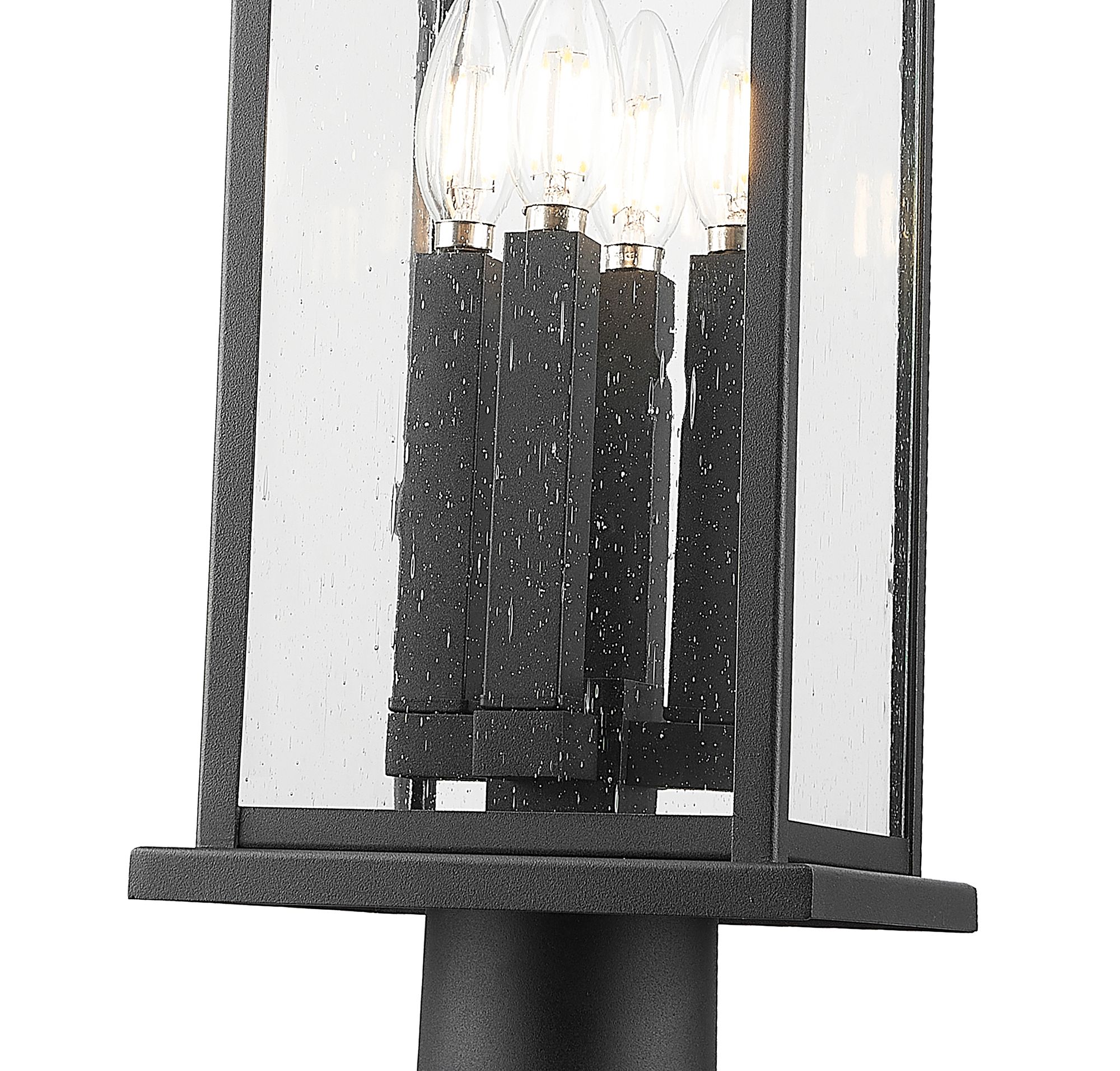 Image 6 Z-Lite Tiberius 27 1/4"H Black 4-Light Outdoor Pier Light more views