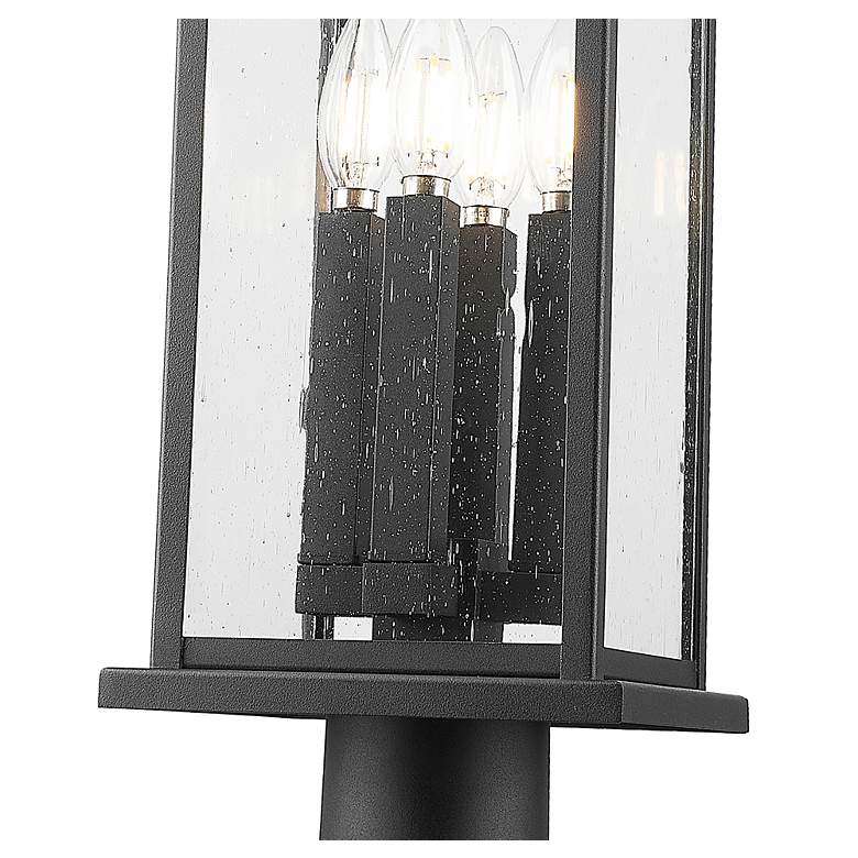 Image 6 Z-Lite Tiberius 27 1/4"H Black 4-Light Outdoor Pier Light more views
