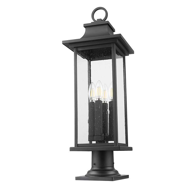 Image 7 Z-Lite Tiberius 27 1/4"H Black 4-Light Outdoor Pier Light more views