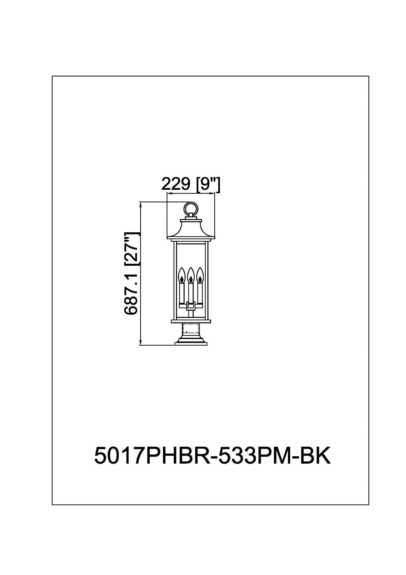 Z-Lite Tiberius 27 1/4"H Black 4-Light Outdoor Pier Light