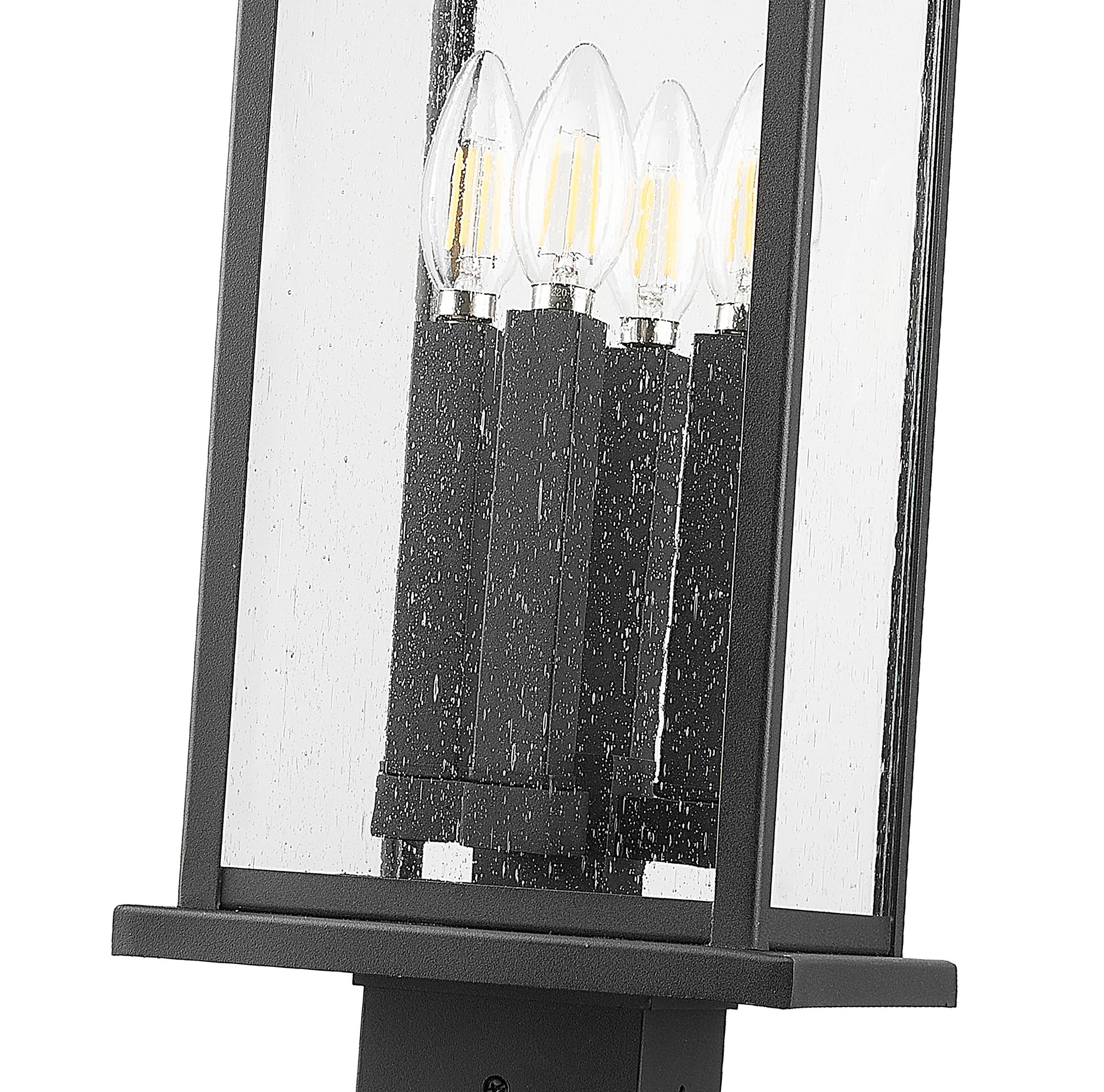Image 6 Z-Lite Tiberius 27" High Black 4-Light Outdoor Pier Light more views