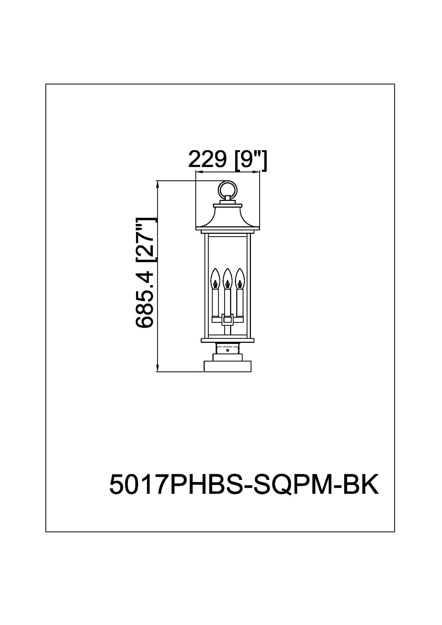 Z-Lite Tiberius 27" High Black 4-Light Outdoor Pier Light