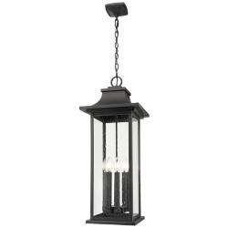 Z-Lite Tiberius 31 1/2"H Black 6-Light Outdoor Hanging Light
