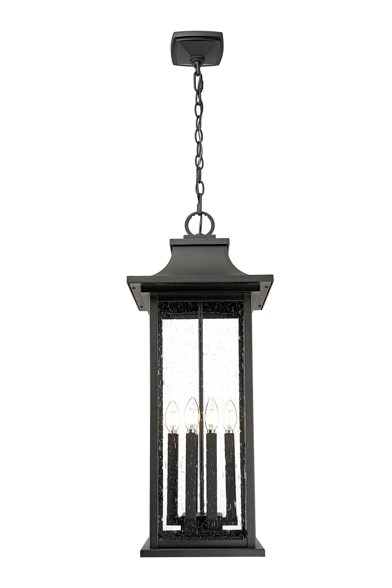 Image 5 Z-Lite Tiberius 31 1/2"H Black 6-Light Outdoor Hanging Light more views