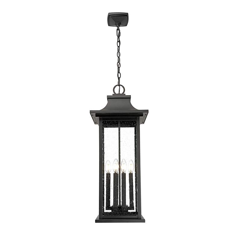 Image 5 Z-Lite Tiberius 31 1/2"H Black 6-Light Outdoor Hanging Light more views