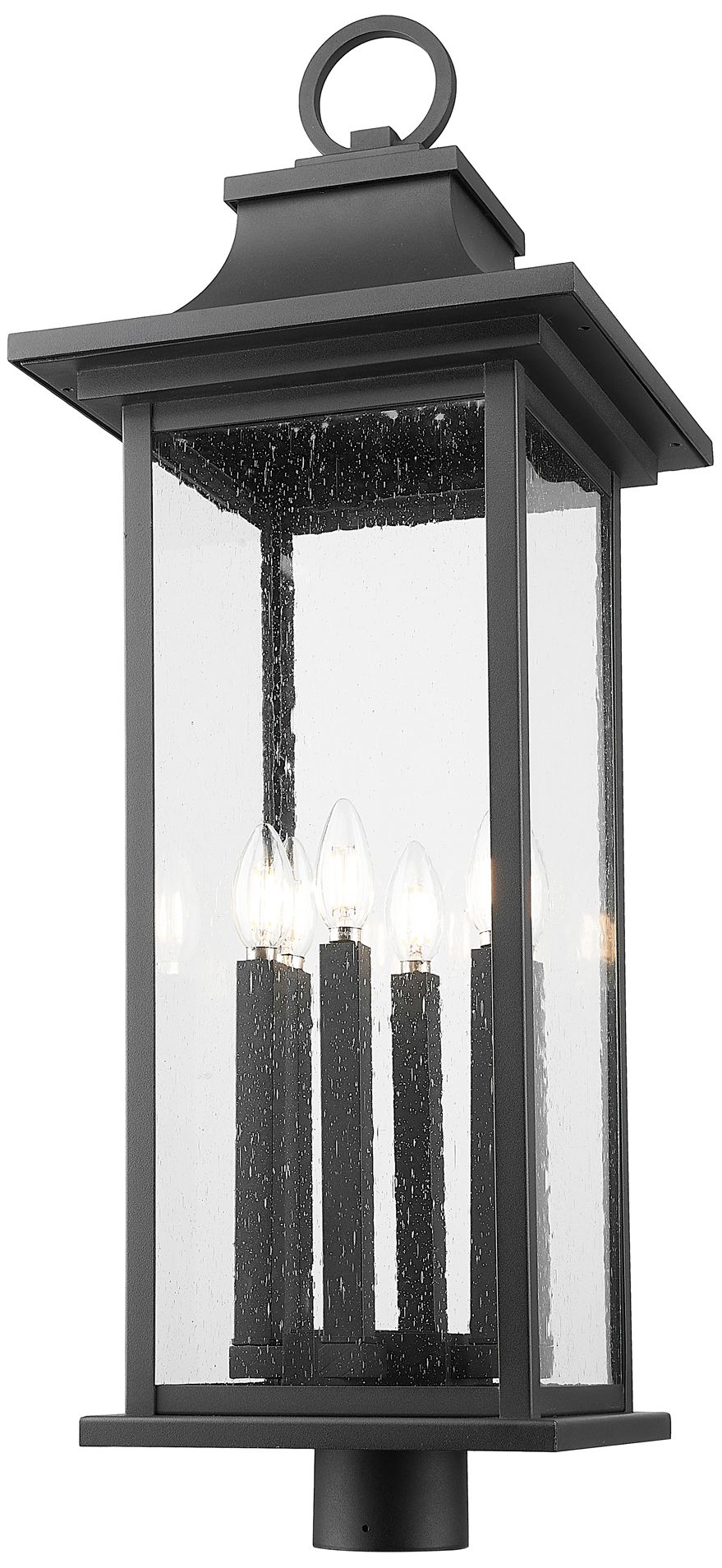 Image 2 Z-Lite Tiberius 34 3/4"H Black 6-Light Outdoor Post Light more views