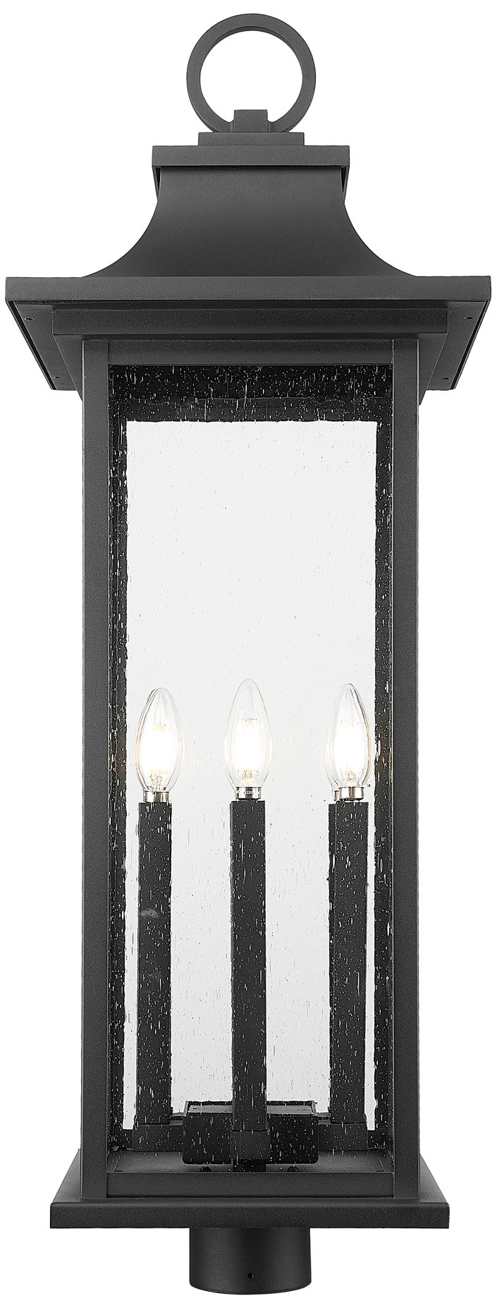 Image 3 Z-Lite Tiberius 34 3/4"H Black 6-Light Outdoor Post Light more views