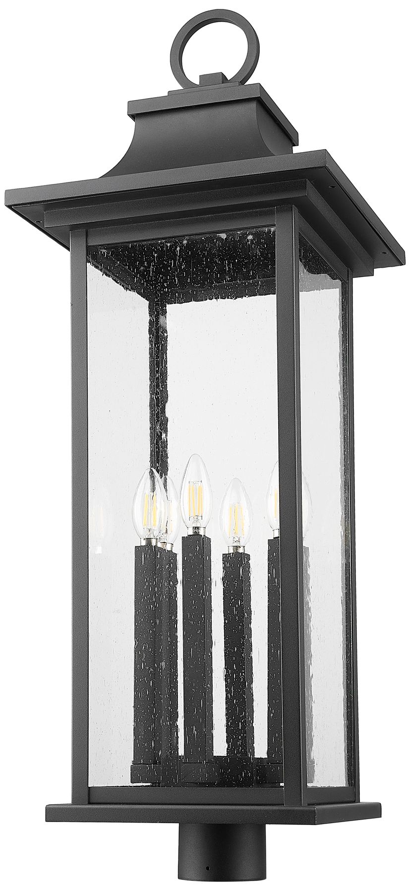 Image 5 Z-Lite Tiberius 34 3/4"H Black 6-Light Outdoor Post Light more views