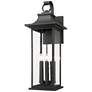 1_Z-Lite Tiberius 34" High Black 6-Light Outdoor Wall Light