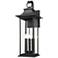 Z-Lite Tiberius 34" High Black 6-Light Outdoor Wall Light