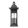 5_Z-Lite Tiberius 34" High Black 6-Light Outdoor Wall Light more views