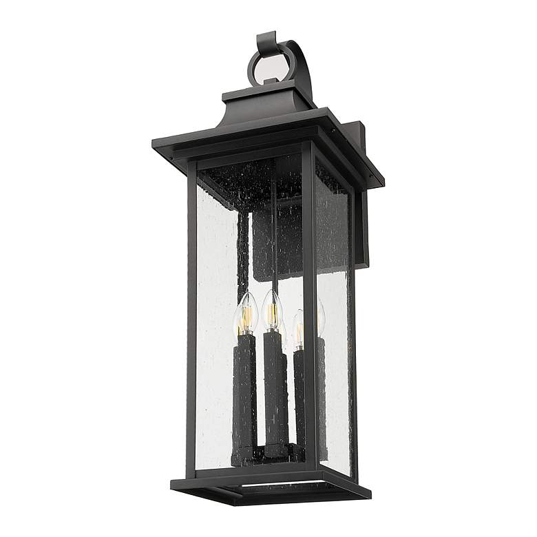 Image 7 Z-Lite Tiberius 34" High Black 6-Light Outdoor Wall Light more views