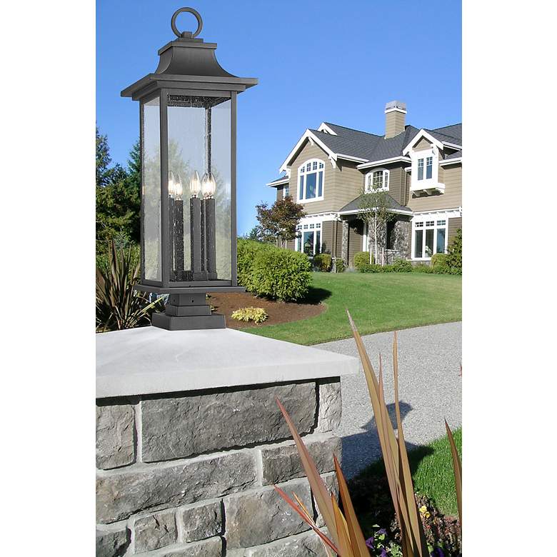 Image 2 Z-Lite Tiberius 36 1/2"H Black 6-Light Outdoor Pier Light more views