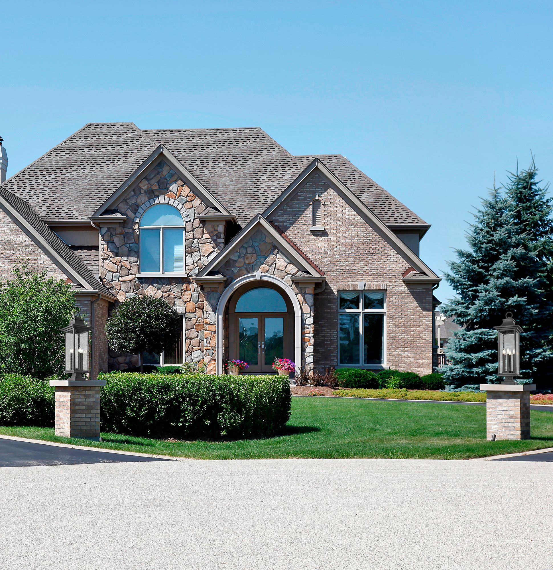 Thumbnail3 of Z-Lite Tiberius 36 1/2"H Black 6-Light Outdoor Pier Light more views