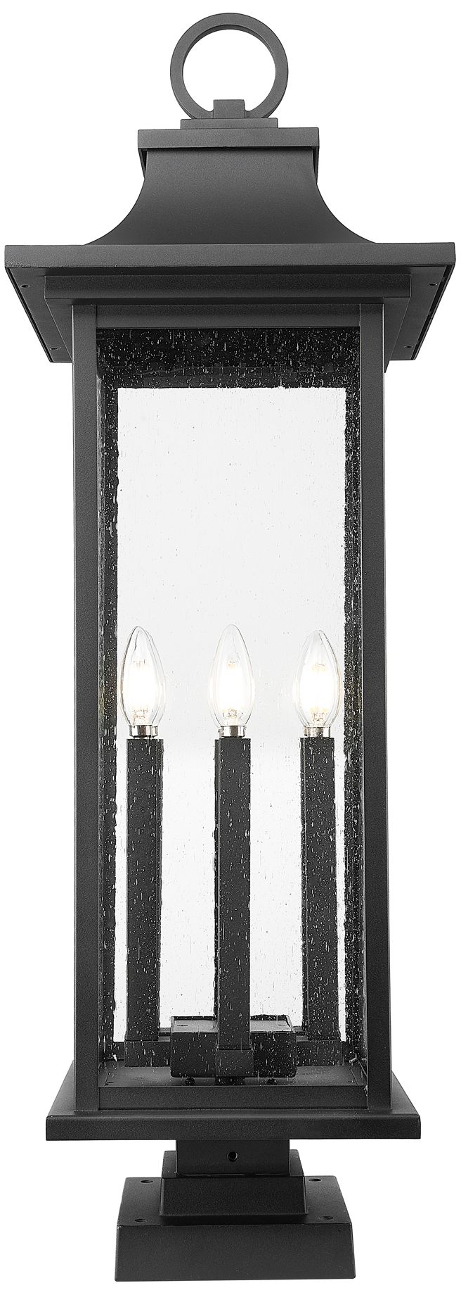 Z-Lite Tiberius 36 1/2"H Black 6-Light Outdoor Pier Light