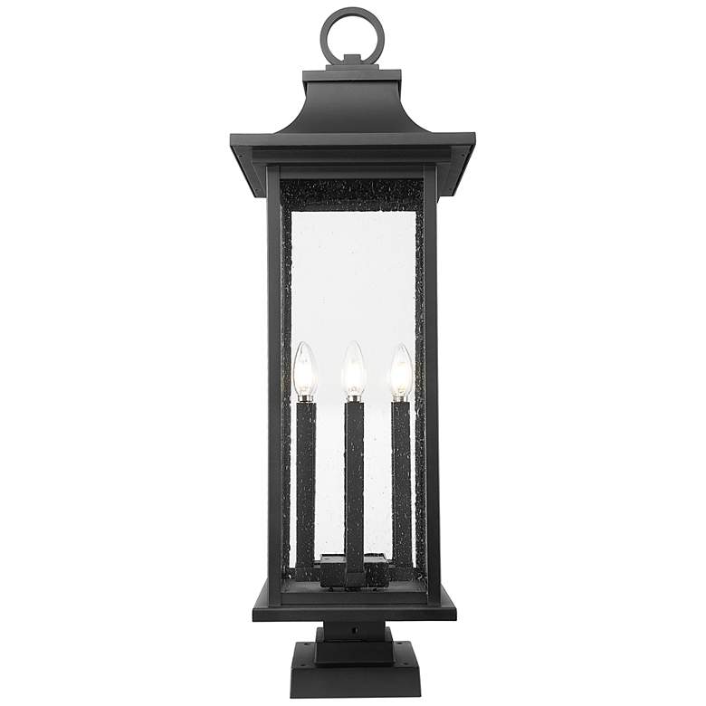 Image 5 Z-Lite Tiberius 36 1/2"H Black 6-Light Outdoor Pier Light more views