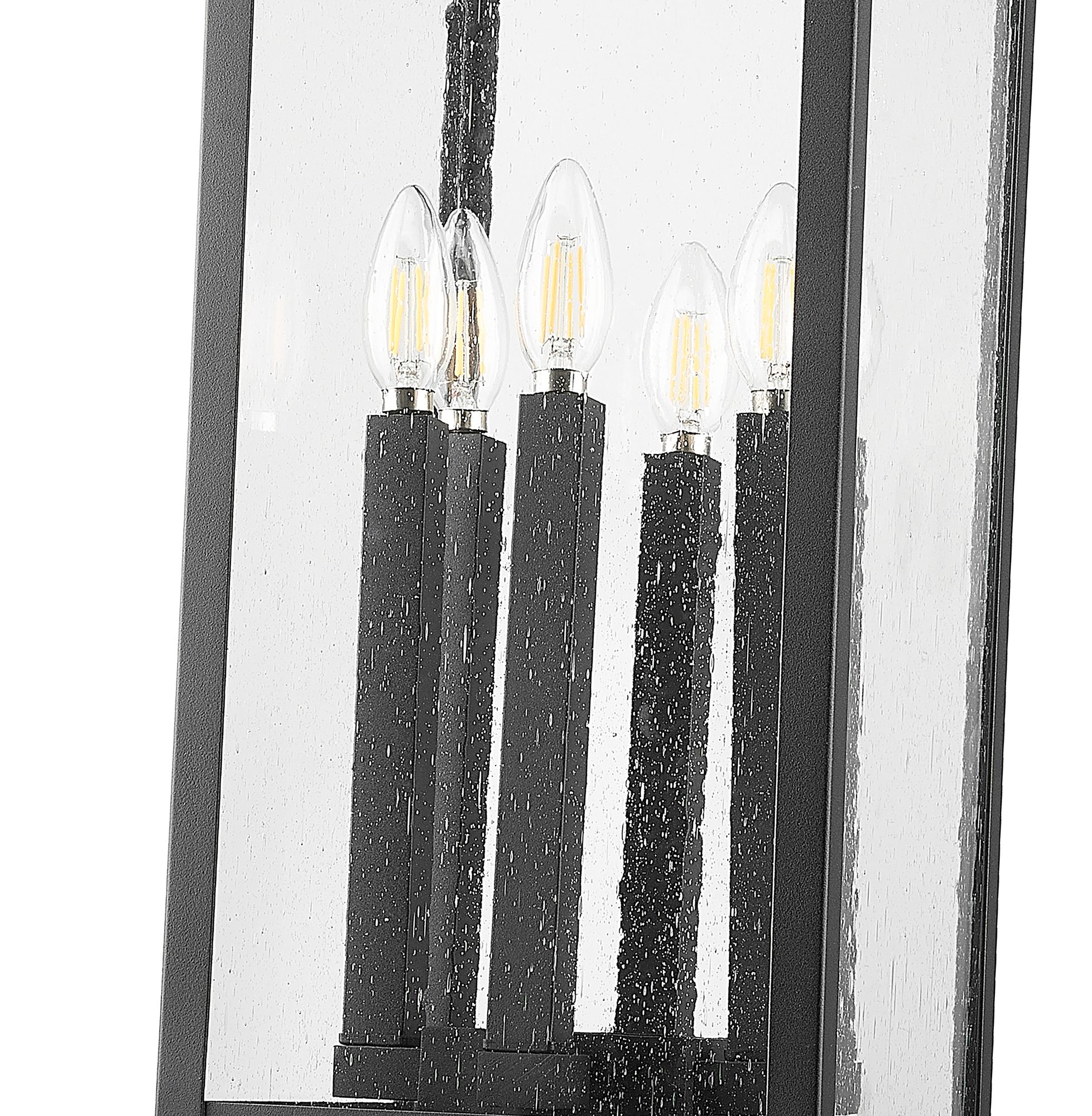 Z-Lite Tiberius 36 1/2"H Black 6-Light Outdoor Pier Light