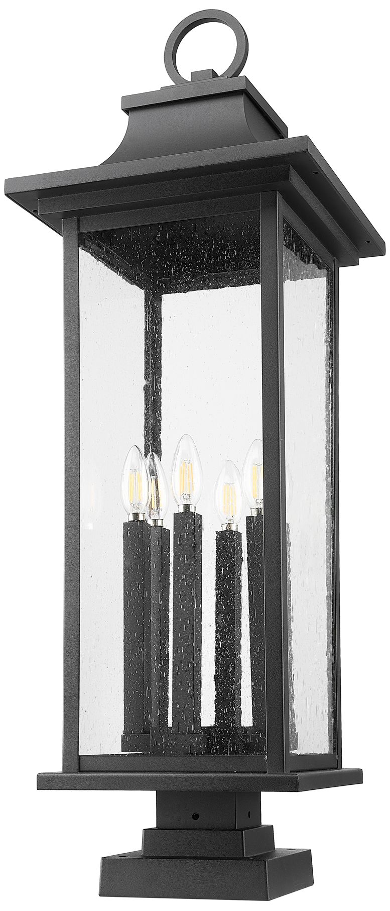 Z-Lite Tiberius 36 1/2"H Black 6-Light Outdoor Pier Light