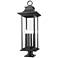 Z-Lite Tiberius 36 3/4"H Black 6-Light Outdoor Pier Light