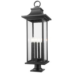 Z-Lite Tiberius 36 3/4"H Black 6-Light Outdoor Pier Light