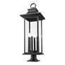 4_Z-Lite Tiberius 36 3/4"H Black 6-Light Outdoor Pier Light more views