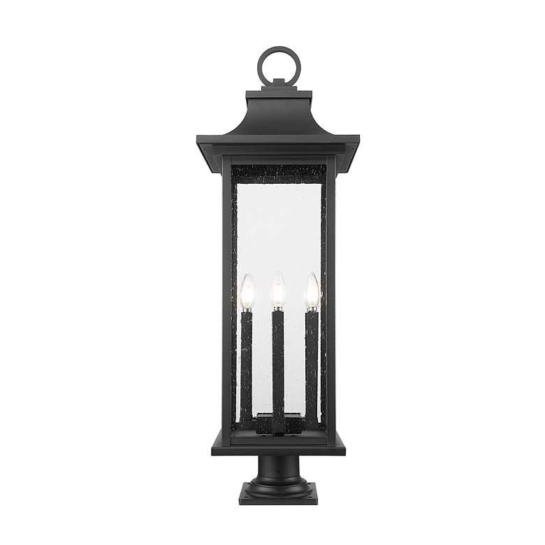 Image 5 Z-Lite Tiberius 36 3/4"H Black 6-Light Outdoor Pier Light more views