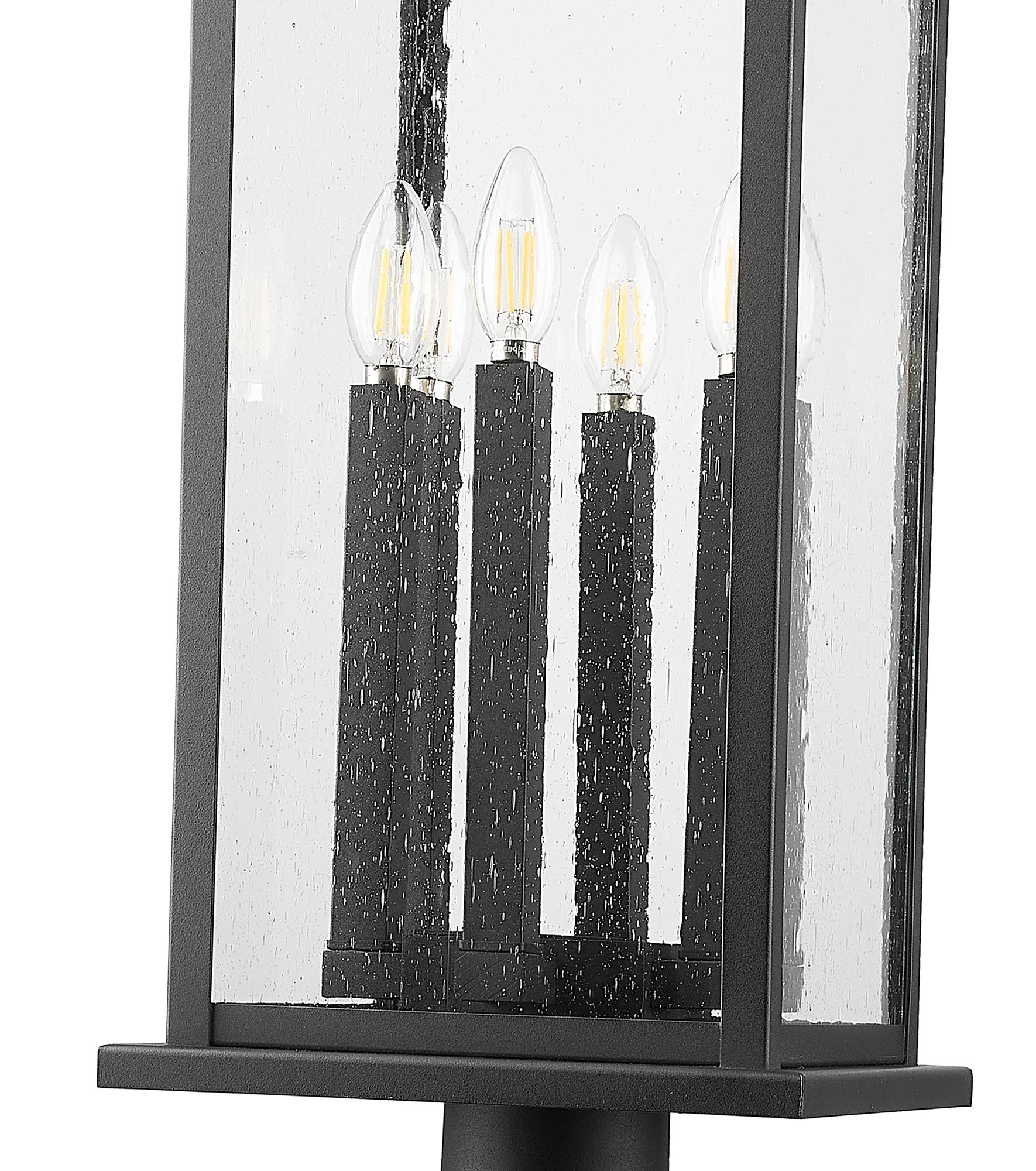 Image 6 Z-Lite Tiberius 36 3/4"H Black 6-Light Outdoor Pier Light more views