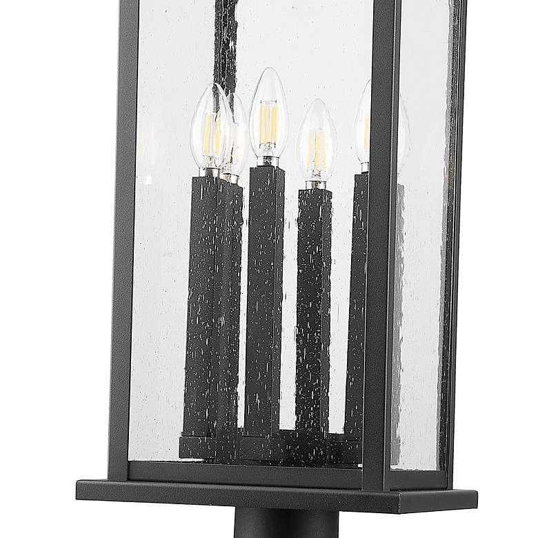 Image 6 Z-Lite Tiberius 36 3/4"H Black 6-Light Outdoor Pier Light more views