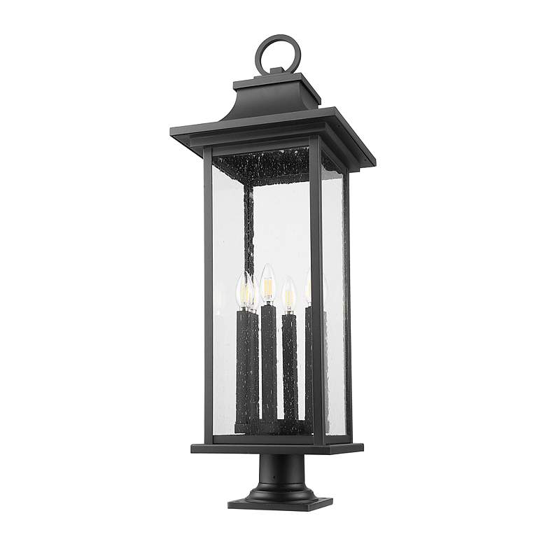 Image 7 Z-Lite Tiberius 36 3/4"H Black 6-Light Outdoor Pier Light more views