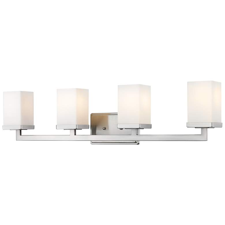 Image 1 Z-Lite Tidal 33 1/4" Wide 4-Light Modern Brushed Nickel Bathroom Light