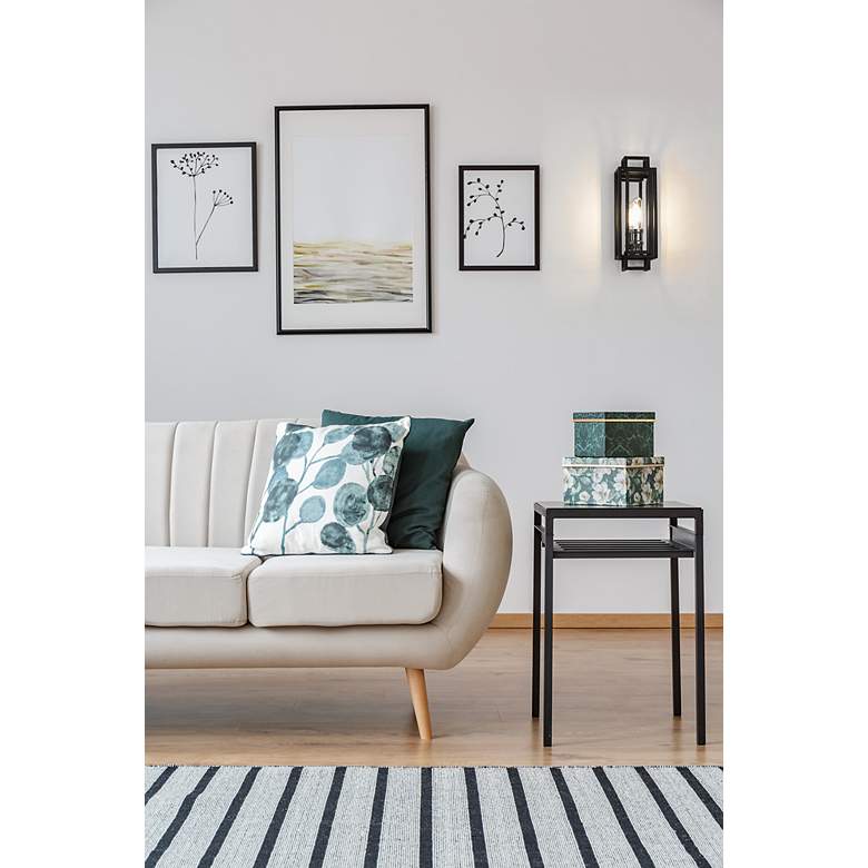 Image 4 Z-Lite Titania 1 Light Wall Sconce in Black + Chrome more views