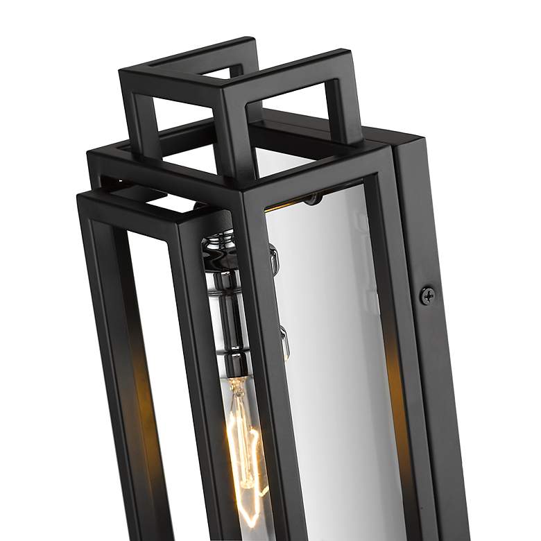 Image 7 Z-Lite Titania 1 Light Wall Sconce in Black + Chrome more views