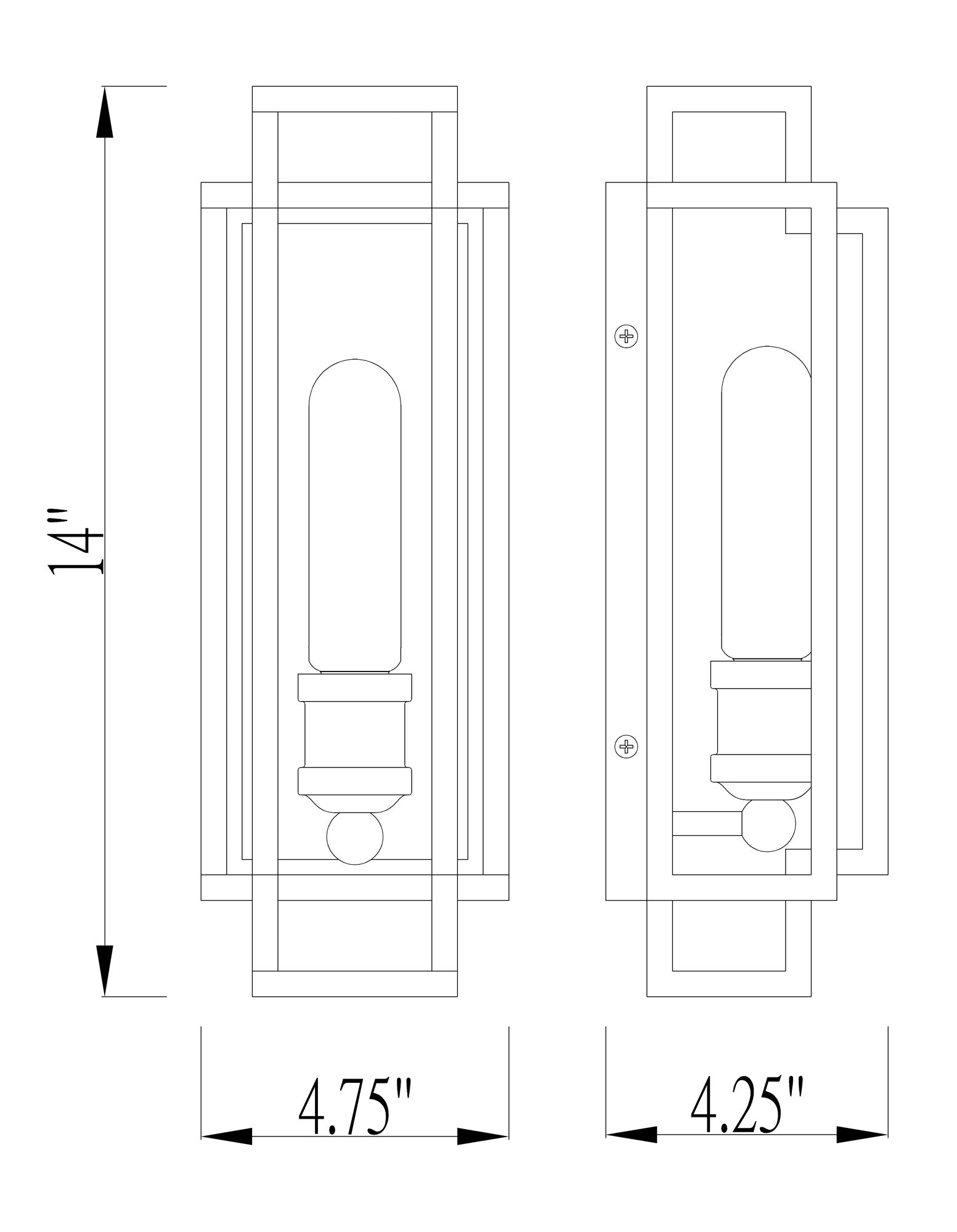 Z-Lite Titania 1 Light Wall Sconce in Black + Chrome